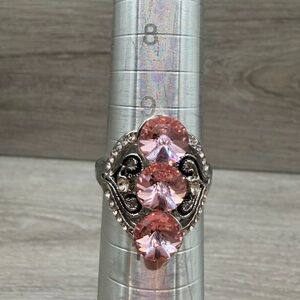 Elegant Pink Crystal Ring